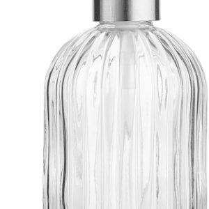 Clear Glass Soap Dispenser with 304 Rustproof Stainless Steel Pump 18oz for Kitchen and Bathroom Hand Soap Dispneser Bottle